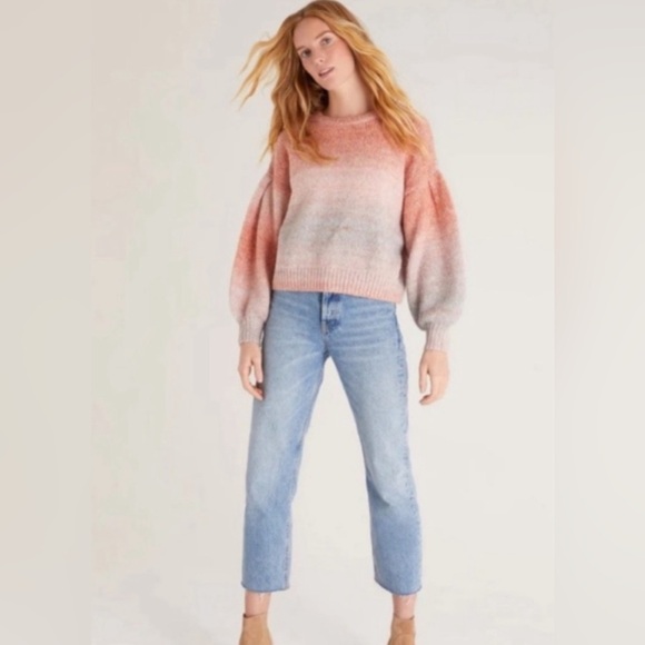 Z Supply Womens Kersa Ombre Crewneck Sweater Size XS - Picture 2 of 8